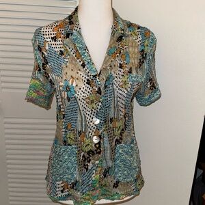 Vintage Butterfly Multicolored Top